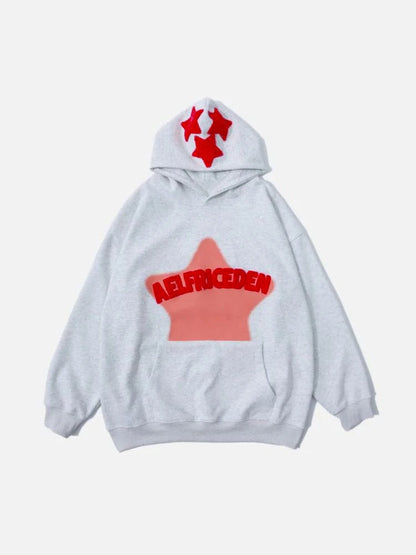Retro Graffiti Oversized Hoodie