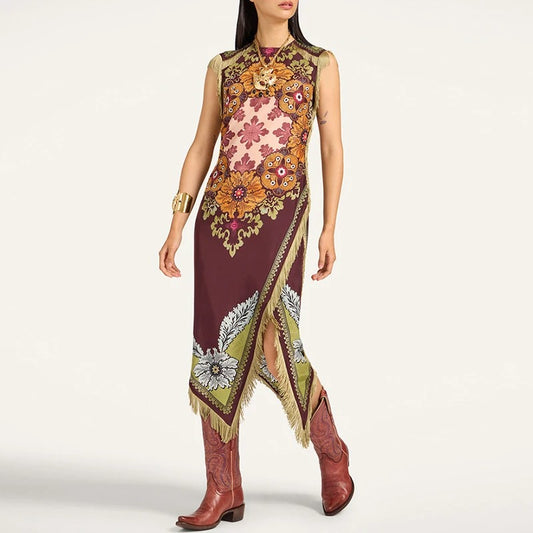 Boho Tassel Maxi Party Dress