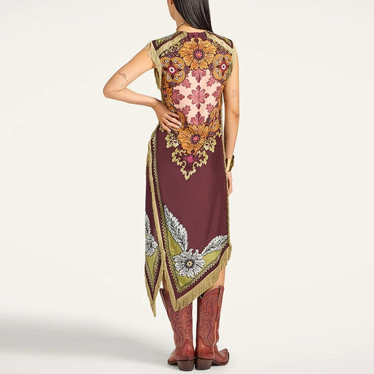 Boho Tassel Maxi Party Dress