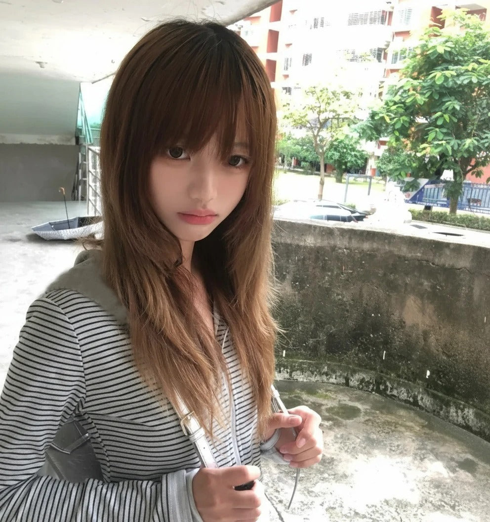 Striped Japanese Streetwear Hoodie