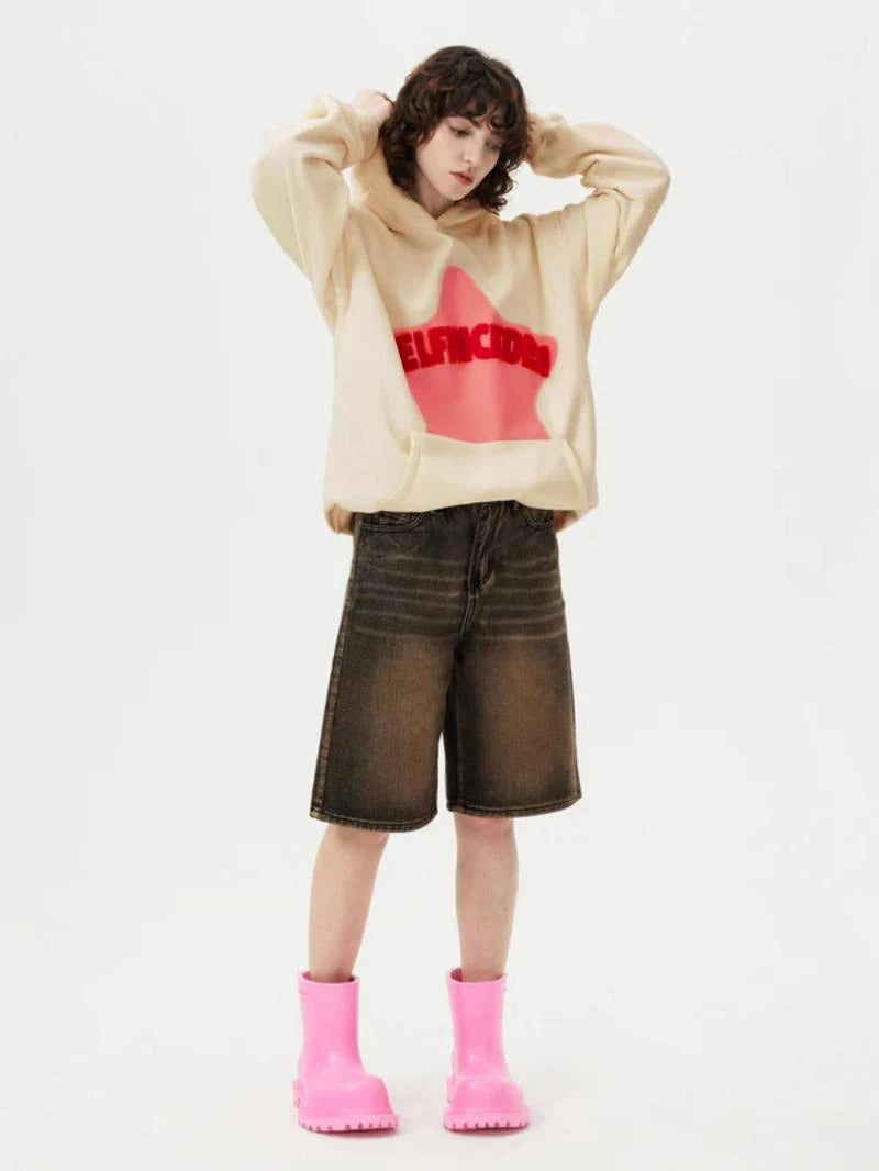 Retro Graffiti Oversized Hoodie