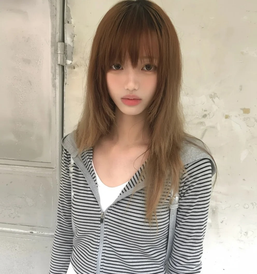 Striped Japanese Streetwear Hoodie