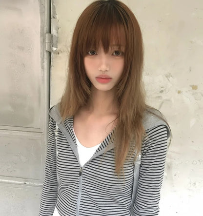 Striped Japanese Streetwear Hoodie