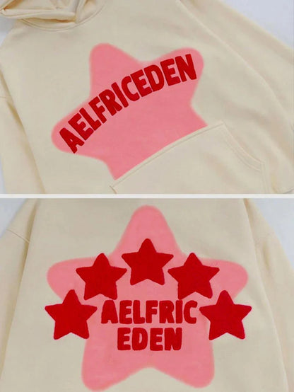 Retro Graffiti Oversized Hoodie