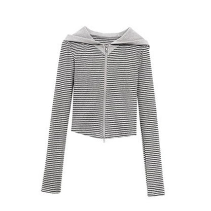 Striped Japanese Streetwear Hoodie