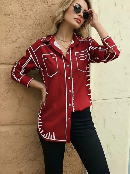 Printed Chic Women’s Blouse