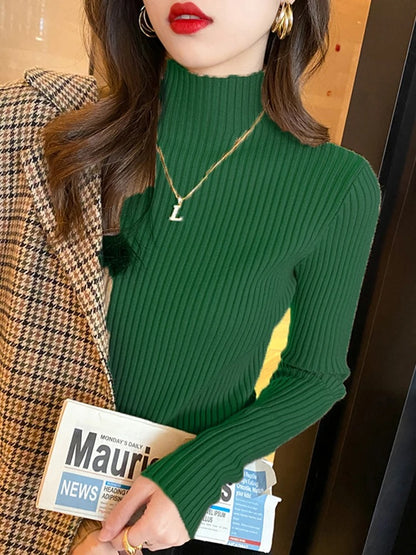 Elegant Turtleneck Knit Pullover